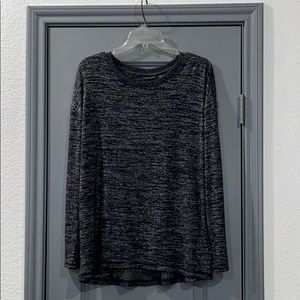 NWOT TAHARI Black and Gray Heather Sweater
